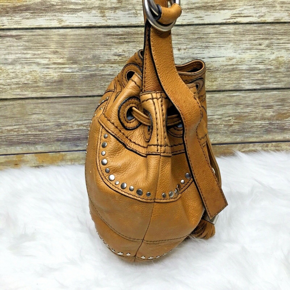 Fossil Fifty Four Molly Tan Brown Studded Bag - Picture 6 of 12
